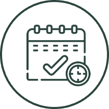 Convenient treatment visit icon